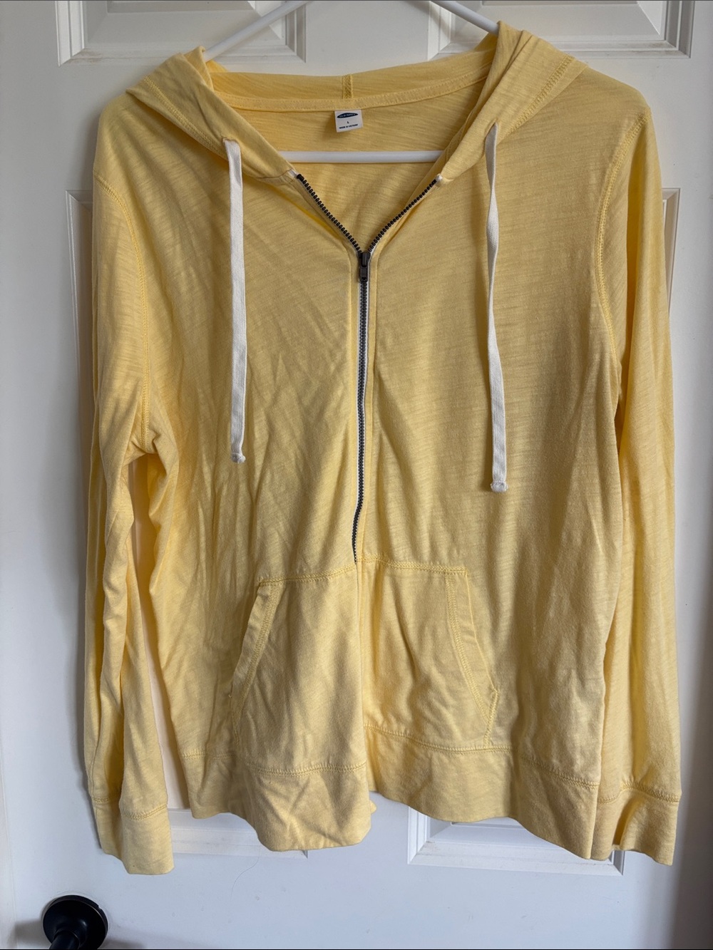 Old Navy Pale Yellow Lightweight Zip Hoodie